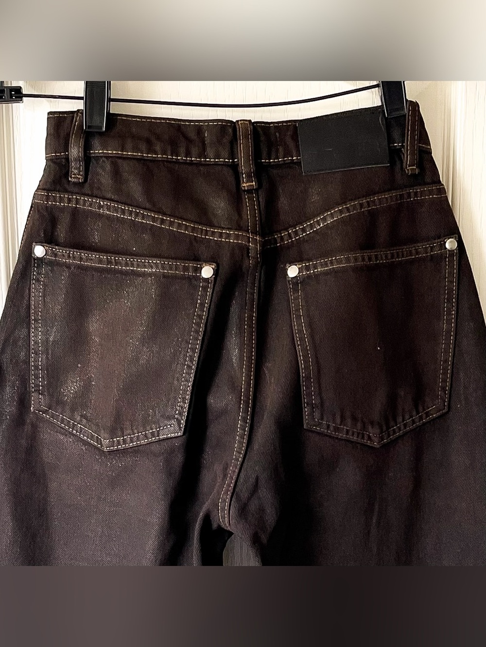 EB Denim Frederic Barrel Jeans High Rise Brown 25 EUC - Picture 10 of 11